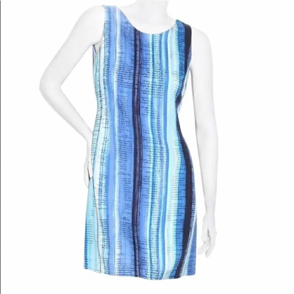 Vintage MOSCHINO text print dress size 6 - Picture 2 of 16